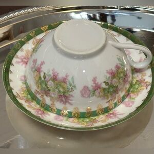 RARE Vintage MZ Austria Garden Flowers Design Tea Cup